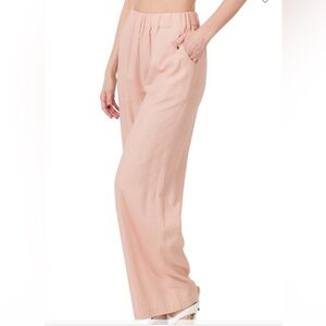 Size Small Zenana Linen Dusty Rose Pants